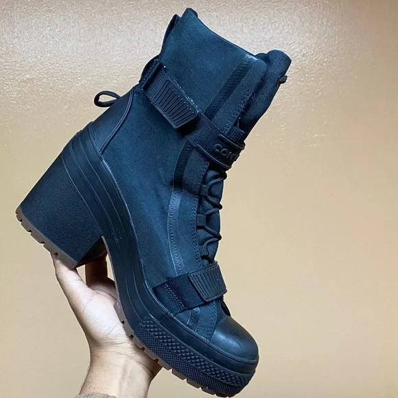 Converse Chuck Taylor GR82 Extra High Women’s Black Brown Platform Boots Size 10 - Picture 10 of 16